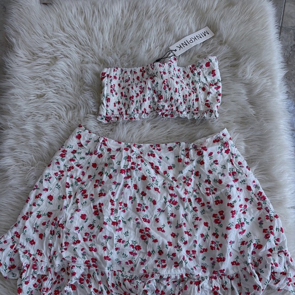 XS MINKPINK Burma Bloom Floral Two Piece Set - Picture 3 of 4